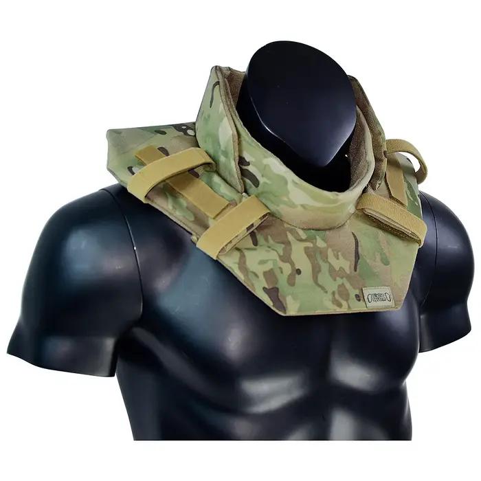 Protection de cou tactique ajustable pour gilet pare-balles - Collier de protection airsoft et chasse