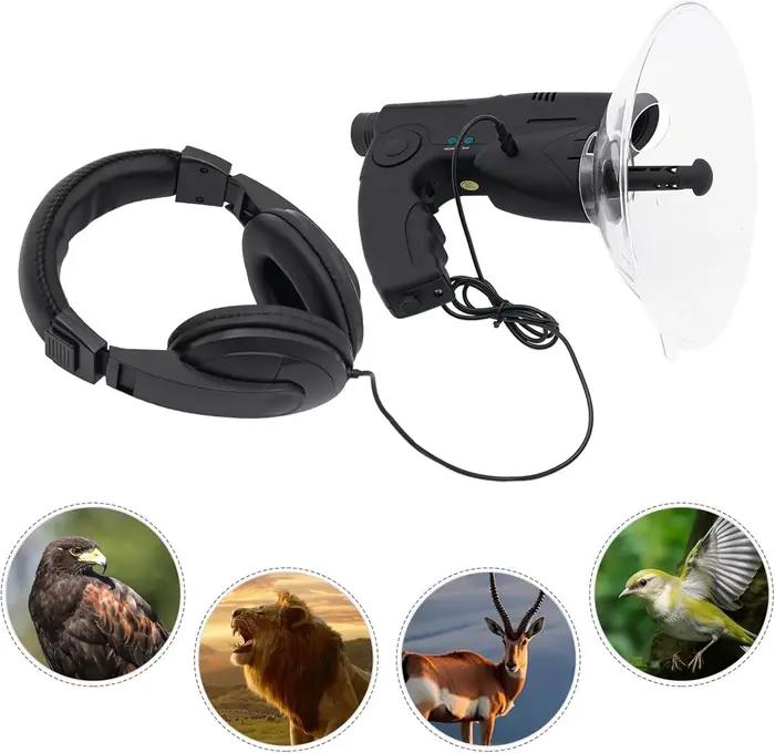 Microphone parabolique directionnel amplificateur son avec télescope 8X 21 observation oiseaux écoute