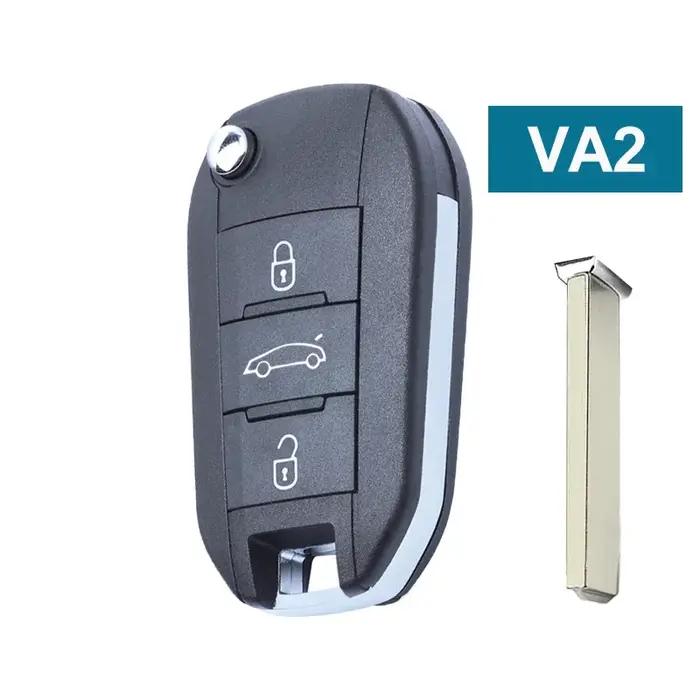 SUPERKEY 4A puce rabattable clé de voiture pliante à distance 433 MHZ HU83 VA2 lame pour Peugeot 308 4008 pour citroën