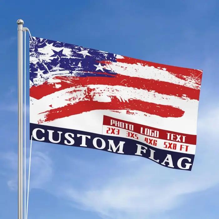 Drapeaux personnalisés en gros, n'importe quelle couleur, toutes tailles