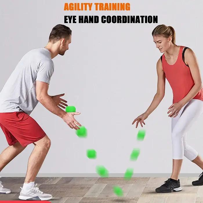 Balle de réaction hexagonale vitesse agilité entraînement balle en Silicone Coordination réflexe spo