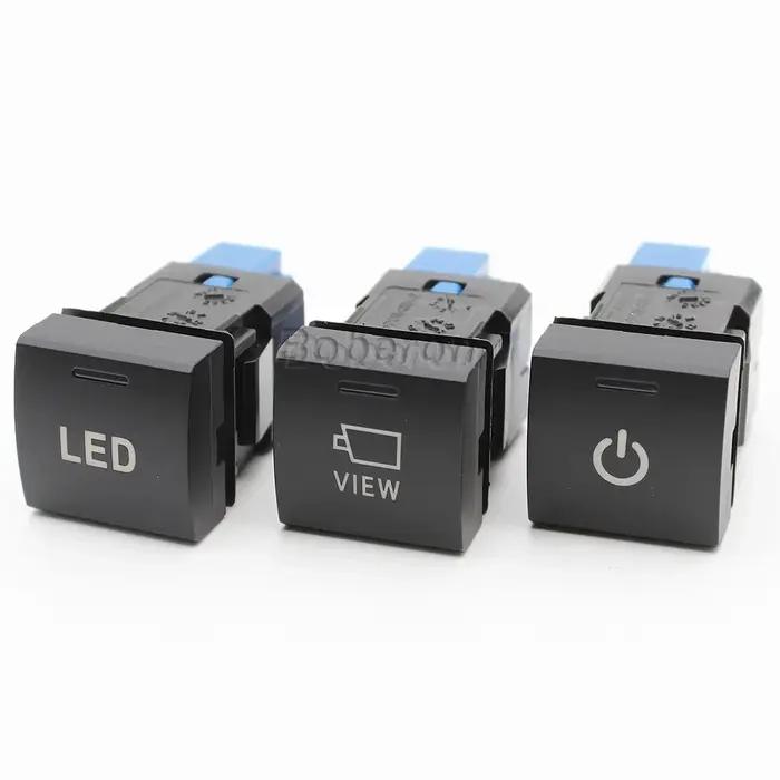 Bouton de commutation de coffre de vue de caméra de voiture, lumière LED, marche et arrêt, Toyota Ca