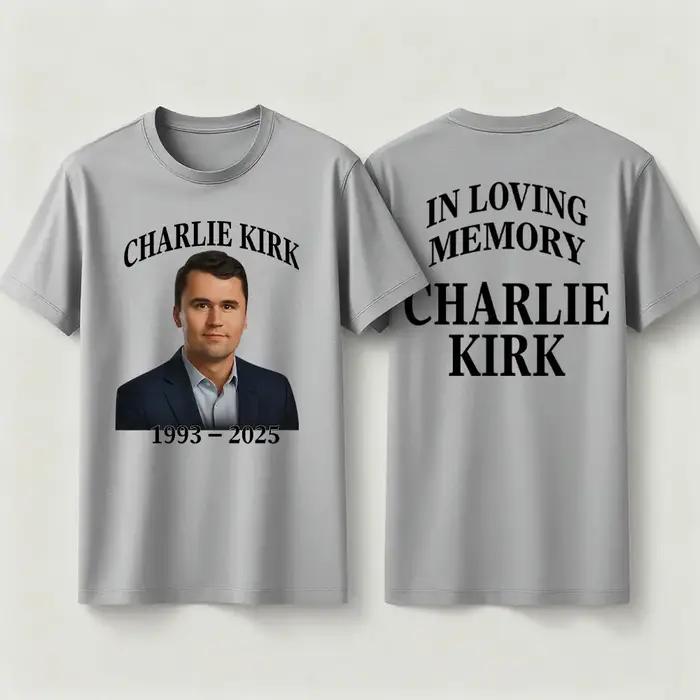 Charlie Kirk hommage t-shirt dans une chemise de mémoire aimante le patriote pour toujours se souvenirs toujours Charlie vêtements RIP Charlie Streetwear