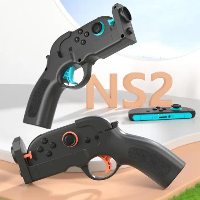 Paquet de 2 contrôleurs de pistolet de jeu de tir pour contrôleur Nintendo Switch 2, NS2 pistolet poignée de main contrôleur de mouvement manette Joypad Gaming