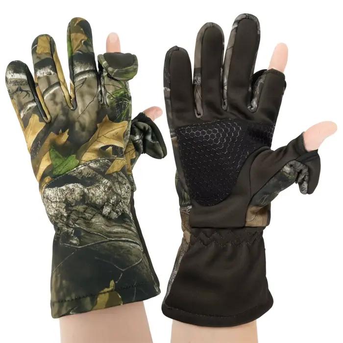Gants de chasse bioniques camouflage polaire pour automne et hiver - Imperméables, chauds et antidérapants
