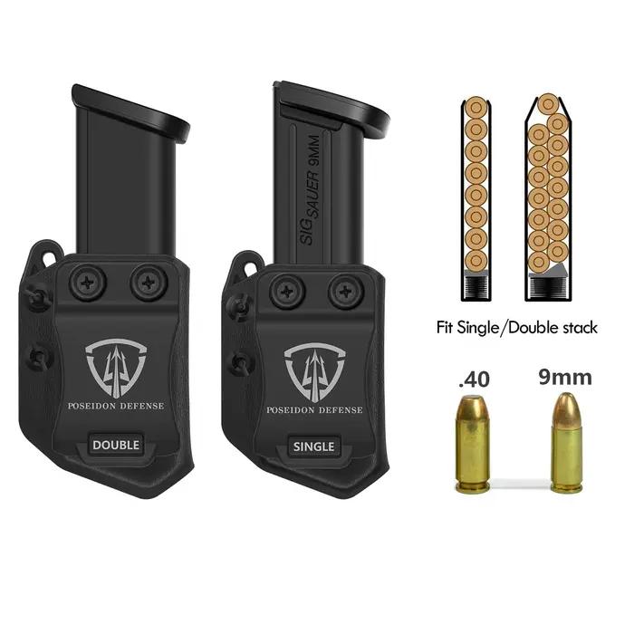 Poseidon Defense IWB OWB Pochette multi-angles pour chargeur, pour droitier et gaucher, 9mm .40 .357, porte-chargeur manuel, Airsoft