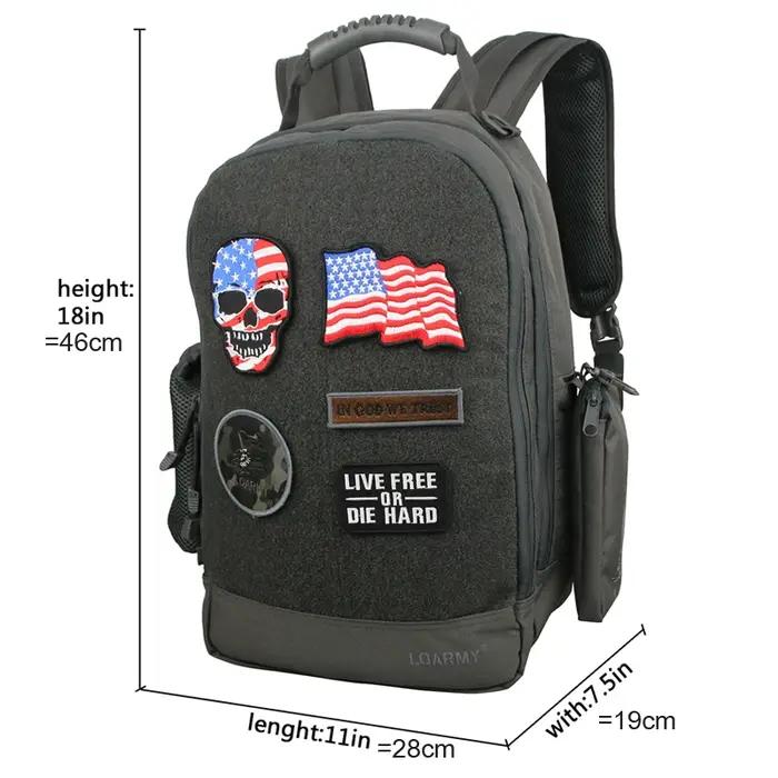 Sac à dos militaire étanche 35L pour homme, multifonction avec compartiment ordinateur portable extérieur