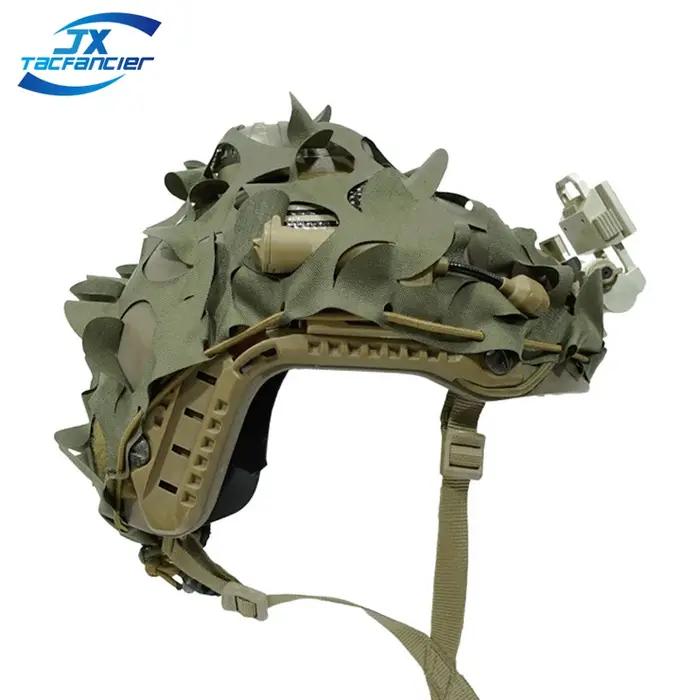 Filet camouflage 3D pour casque airsoft chasse nylon découpé laser accessoire wargame paintball parachutiste