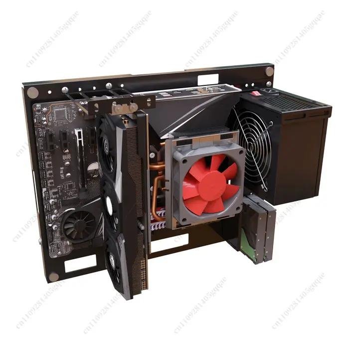 Châssis mural ouvert, support mural supérieur pour panneau perforé, support de carte mère compatible ATX MATX