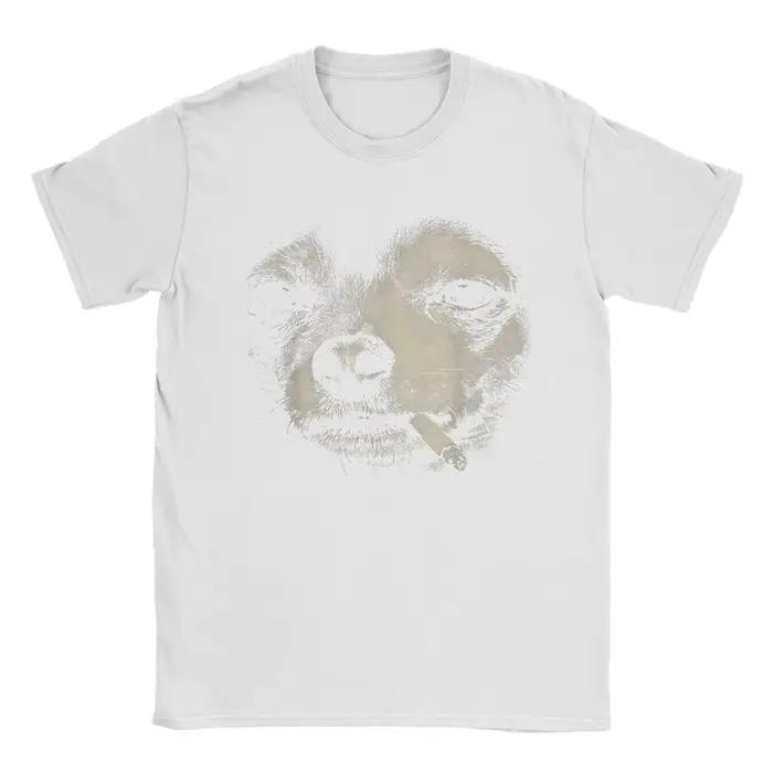 T-shirts drôles avec motif chihuahua fumant un cigarette