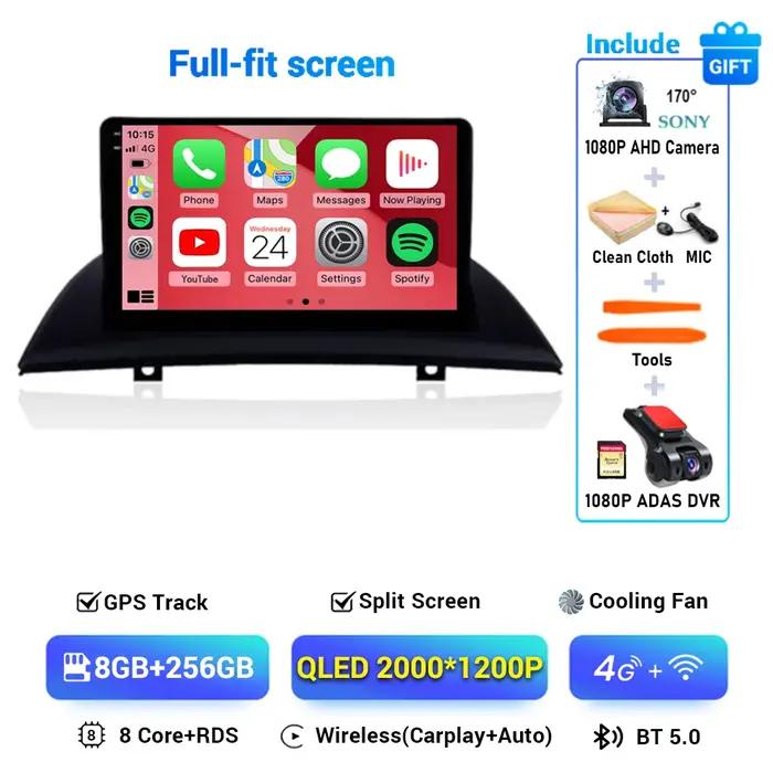 Android 15 Carplay pour BMW X3 E83 2004 2005 2006 2007 2008 2009 2010 2011 2012 autoradio multimédia lecteur vidéo Navi