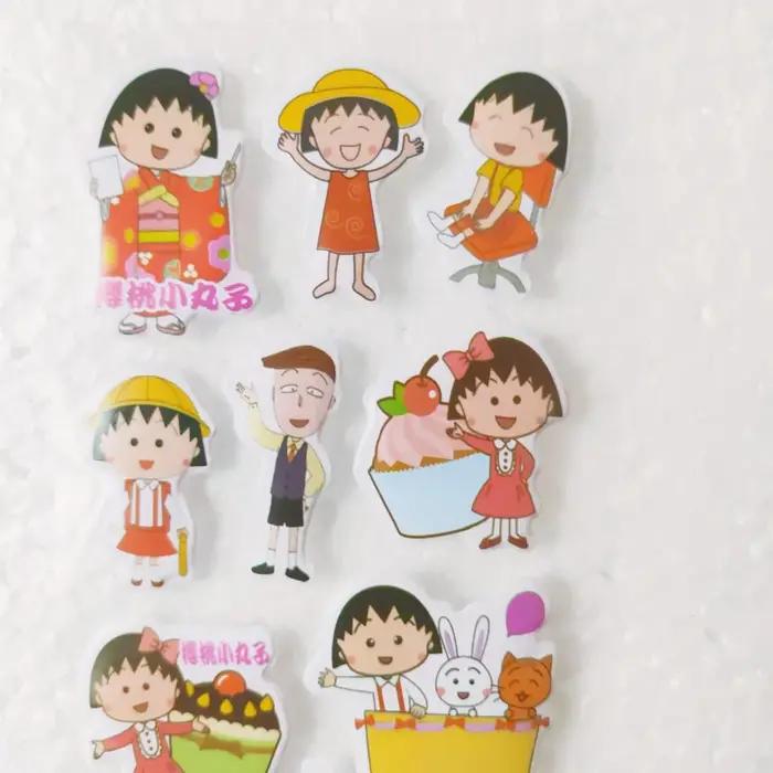 Autocollants Chibi Moruku Han, 6 pièces, dessin animé japonais, papeterie pour carnet de notes, Scra