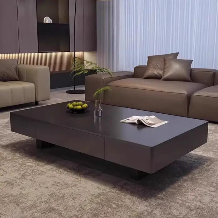 Tables basses De luxe modernes rangement Tables basses en marbre minimaliste nordique rectangulaire