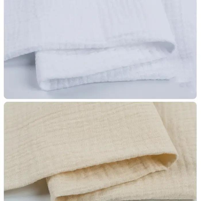 Tissu en gaze double couche de coton, doux et confortable, matière en pur coton, printemps-été, pour robe, tissu au mètre, DIY