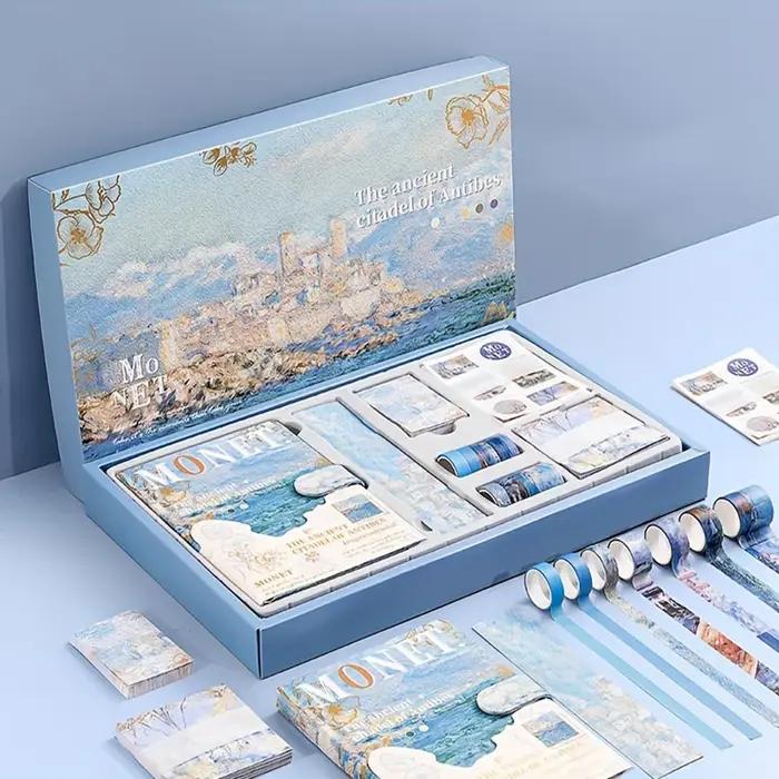 Coffret cadeau exquis de 149 pièces manuel de chateau antique ruban washi autocollants décoratifs pour journaling scrapbooking cadeau occasion spécial