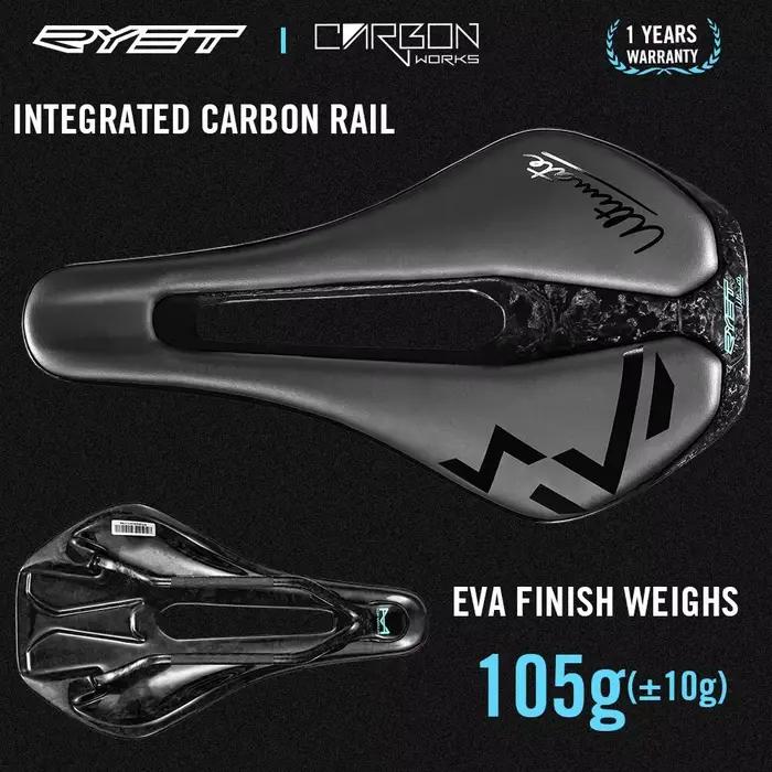 RYET-Selle de vélo imprimée en 3D ultralégère en carbone pour VTT, siège de route en gravier, pièces