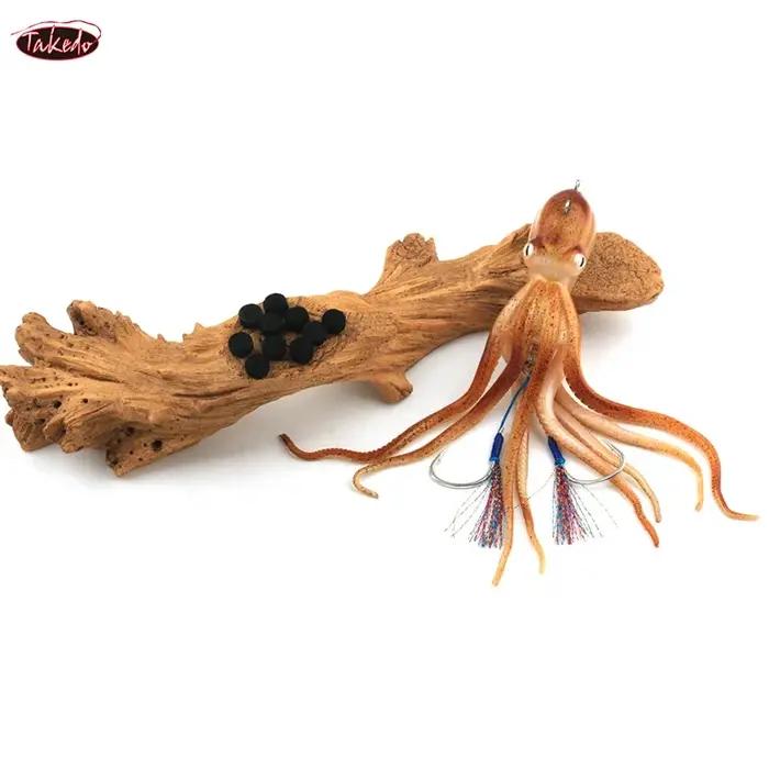 TAKEDO MY14 180G 200G 250G 300G pêche en mer poulpe appât avec Double crochet appât souple traçage l