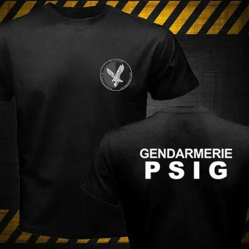 France Gendarmerie PSIG GIGN contre-terroriste Forces spéciales hommes T-shirt coton t-shirts