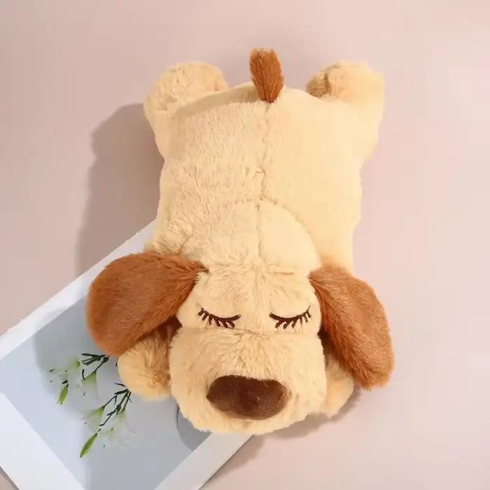 Aide au sommeil chien battement de coeur jouet soulagement de l'anxiété formation comportementale couché