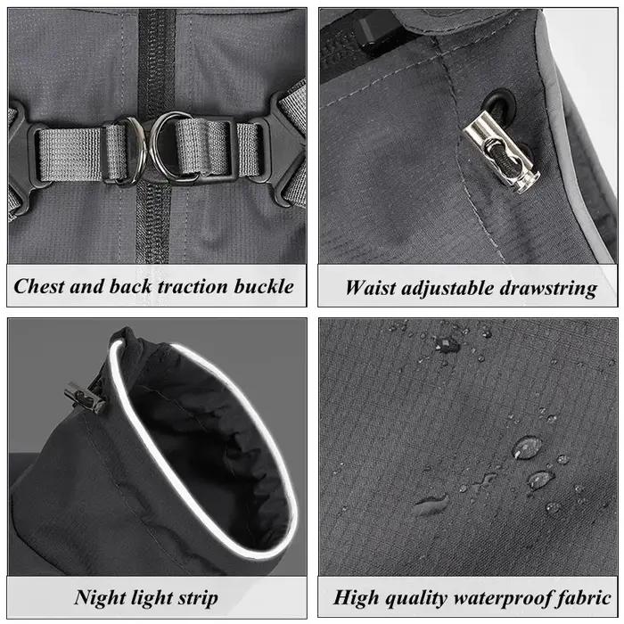 Imperméable pour chien avec harnais – Veste réfléchissante