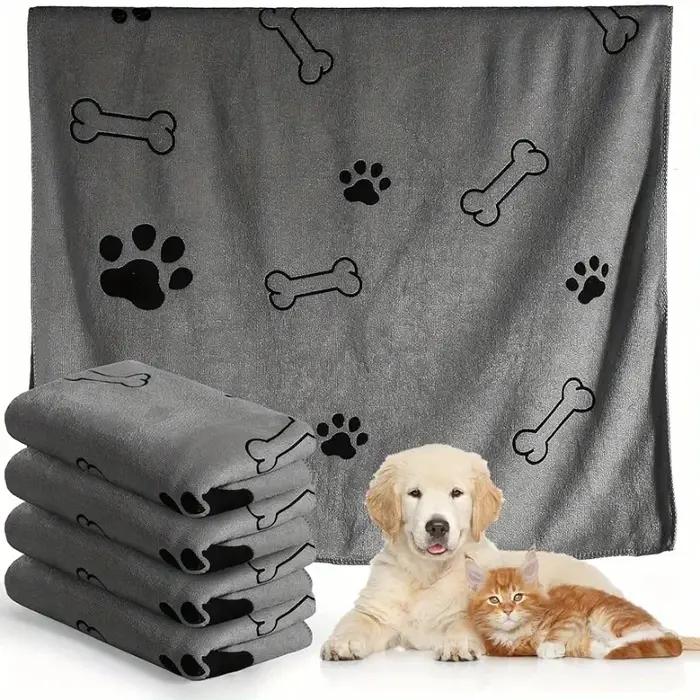 Serviette de séchage pour chien et chat, serviette de bain en microfibre à séchage rapide pour chiot