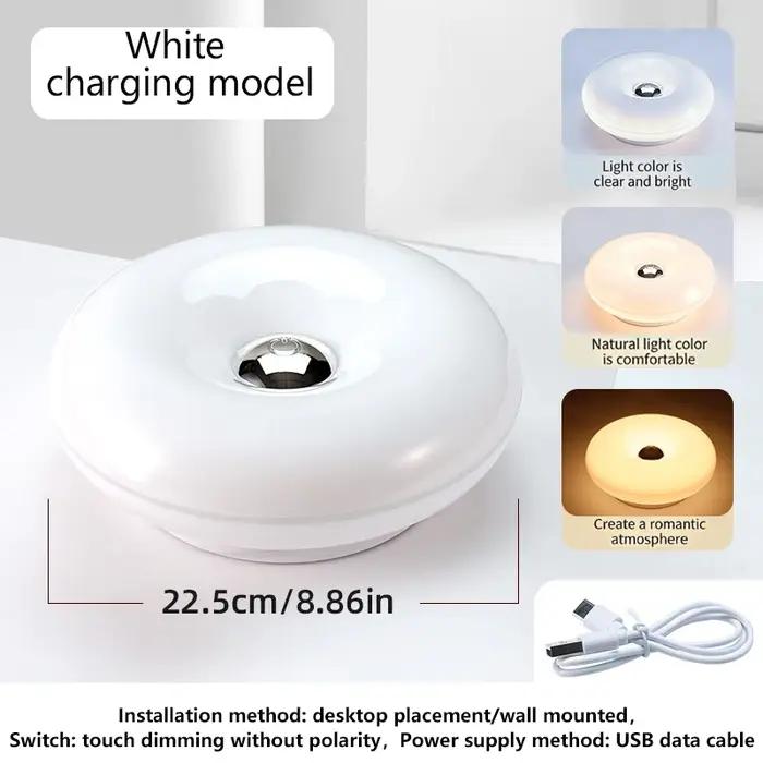 Lampe murale en plastique tricolore en forme de donut