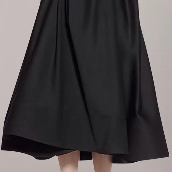 Robe de Rhnoire élégante pour femmes, col rond, manches courtes, taille fine, bureau pour dames, rob