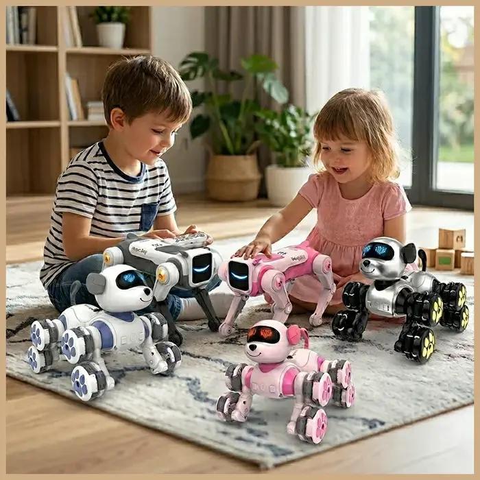 Chien robot RC intelligent, télécommande, chiot électronique, interactif, acrobaties, danse, programmable, jouet bionique, cadeau pour enfants