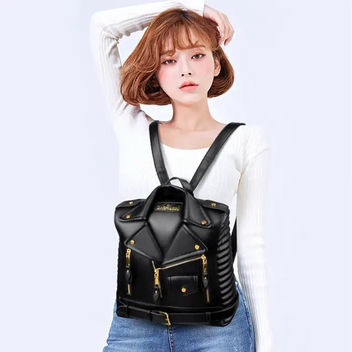 Anti-vol fermeture éclair femmes sac à dos 2026 moto épaule Jecket sac voyage grand sac à dos mode d