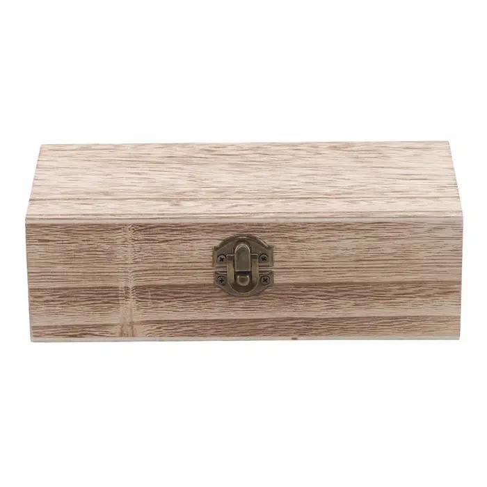 Boîte de rangement rectangulaire en bois