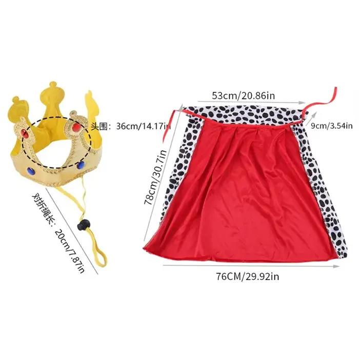 Ensemble Cape et Couronne pour Chien : Décoration Amusante pour Fête d'Anniversaire et Costume de Vacances pour Chien