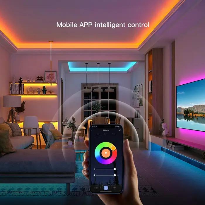 Contrôleur de bande LED intelligent, USB 5V, TUYA, WiFi, RVB, gradateur de bande LED, 4 broches, Sma