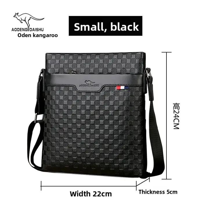 Sac à bandoulière simple en cuir de vache véritable pour hommes
