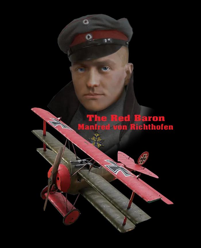 Fokker DR1 Red Baron - Manfred Von Richthofen T-Shirt 100% coton col rond été manches courtes décontracté T-shirt pour hommes taille S-3XL