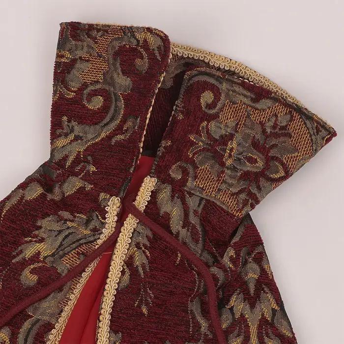 Vêtements médiévaux rétro Renaissance pour hommes, Cape gothique Steampunk, demi-épaule, vêtements roi Noble, Cape à une épaule