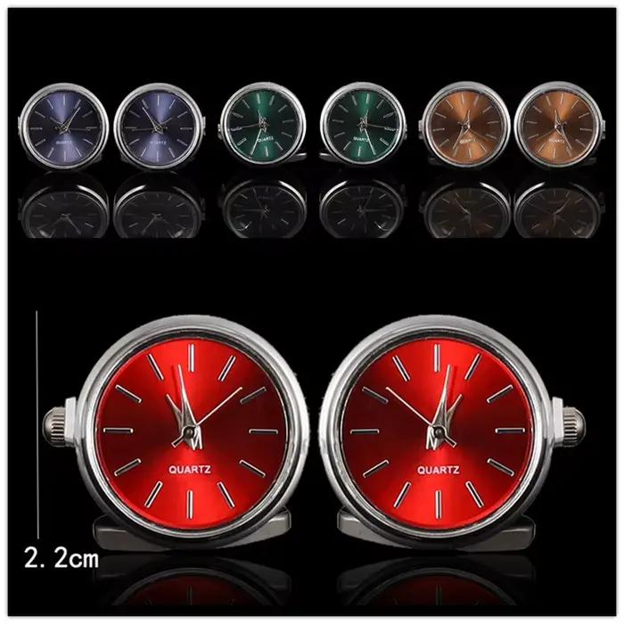 Boutons de manchette de montre pour hommes, chemises de cou, boucle de luxe, Business fonctionnelle,