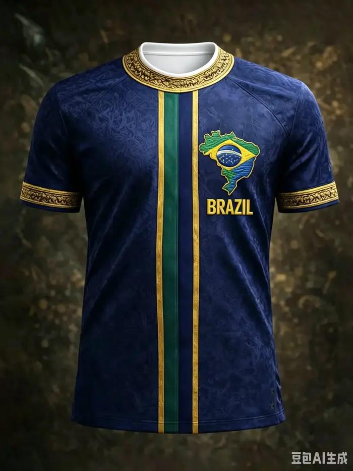 Maillot de football graphique Brésil Christ The Redeemer pour homme – T-shirt vintage à manches courtes pour supporter décontracté – Haut de football