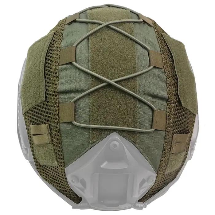 Housse de casque tactique avec poche filet : protection et rangement pour casques de chasse et paintball