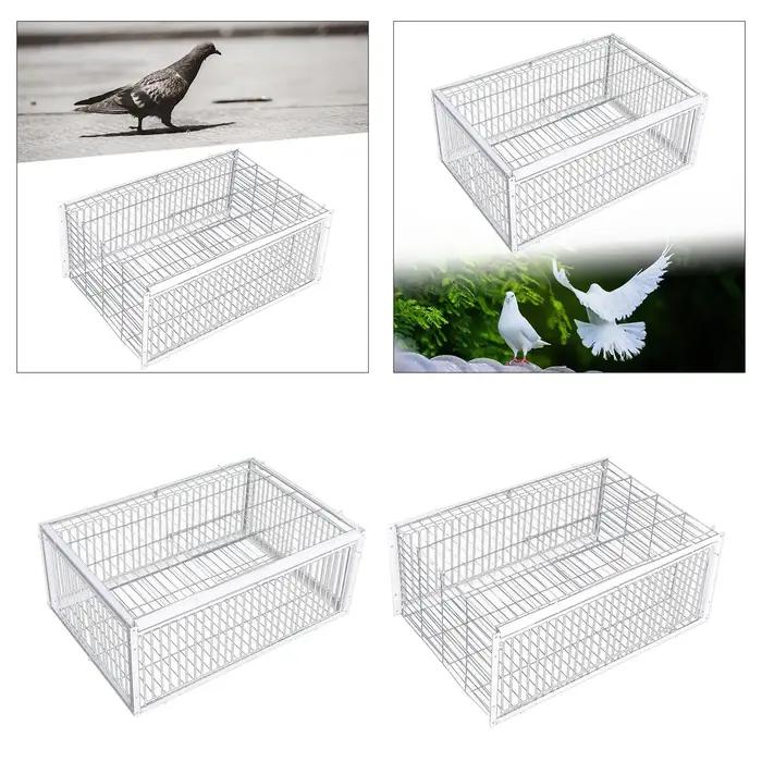 Piège à pigeons pour grands jardins, fournitures pour oiseaux, grand évasion, garages jetables, 15.75 po x 11.81 po x 10.24 po