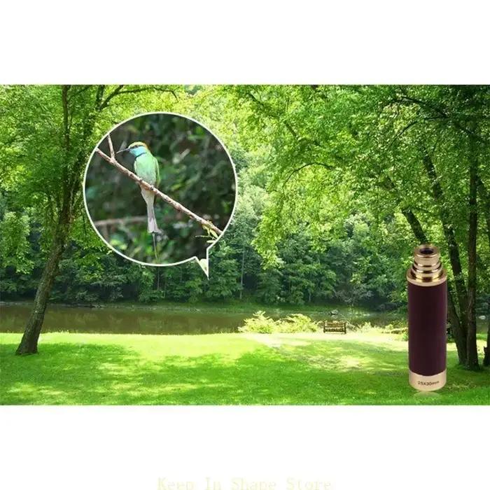 Monoculaire Mini Poche U1JC 25x30 Zoom Portable Réglable pour Voyage Randonnée Observation Extérieure Compact