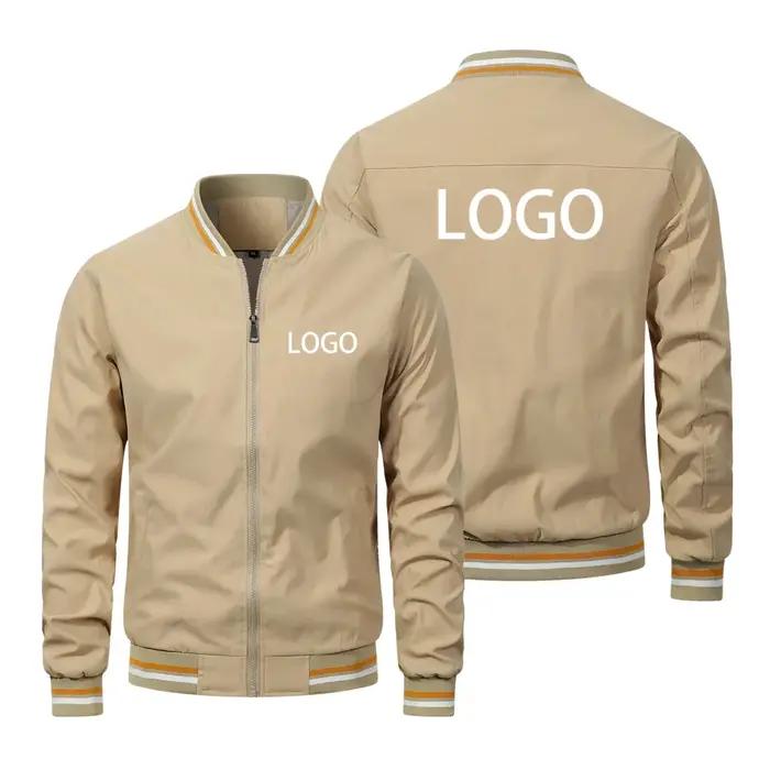 Veste homme en polyester style motard personnalisable avec logo pour homme, quotidien, printemps, automne