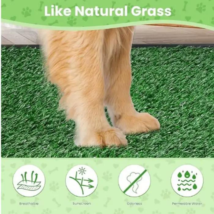 Tapis d'herbe artificielle lavable ultime pour chien - Réutilisable