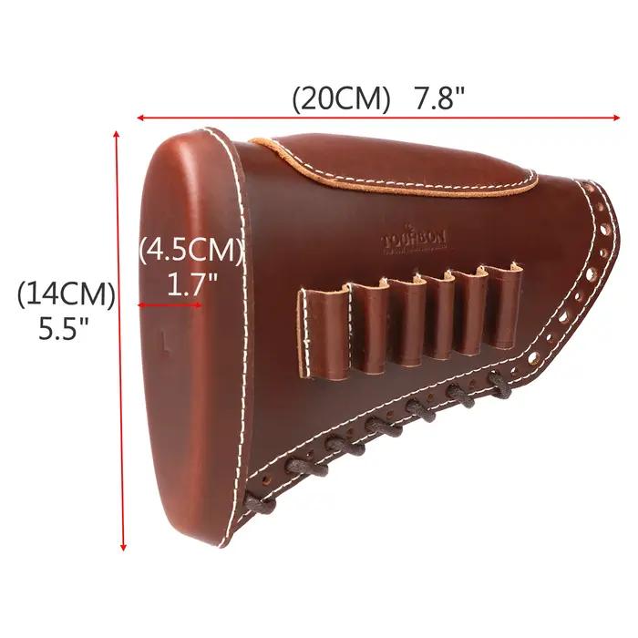 Tourbon-Juste de crosse de fusil de chasse en cuir souple
