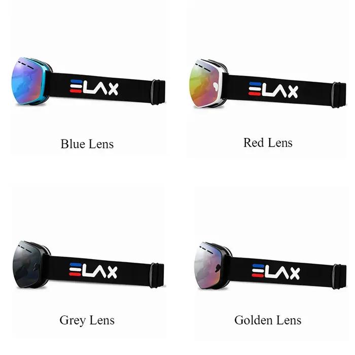 ELAX flambant neuf Double couche Anti-buée lunettes de Ski neige Snowboard