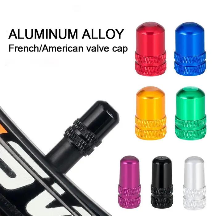 Bouchon de Valve de vélo en alliage d'aluminium, 2 pièces, Presta/Schrader, capuchon de Valve de pne