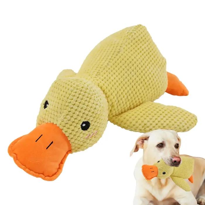 Jouet en peluche de canard pour chiens divertissant et nettoyant les dents pour chiots et grands chiens occasions spéciales