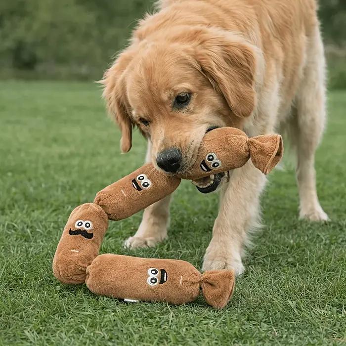 Jouet pour chien en peluche en forme de saucisse