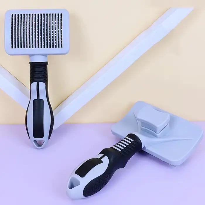 Brosse de Massage pour chiens, peigne automatique, épilateur de poils d'animaux, autonettoyant, pour chat, toilettage pour animaux de compagnie, nettoyage à un bouton