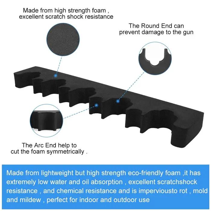 Support pour pistolet en mousse à 5 fentes avec Base