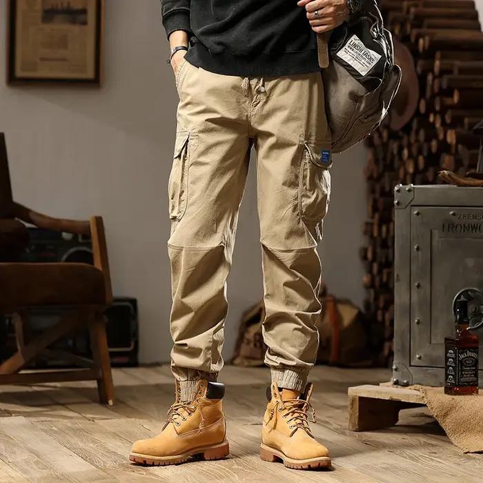 Pantalon jogger chasse tactique léger ripstop multi-poches cargo élastique taille plus 40